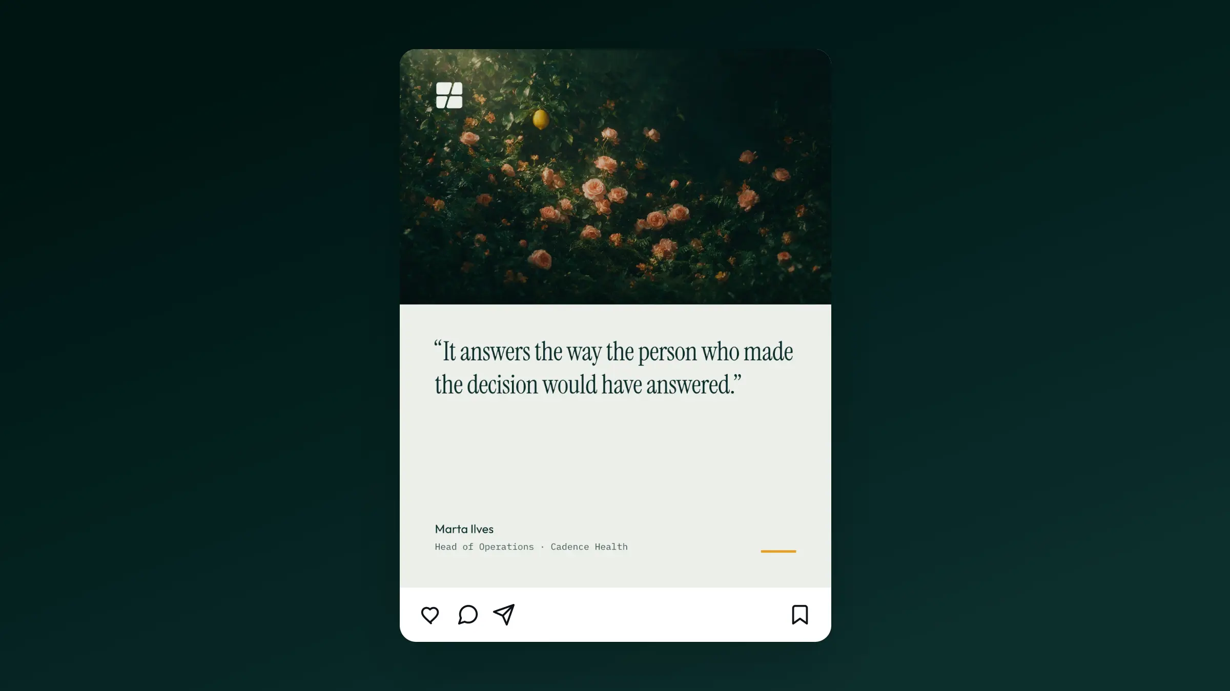 Naro: One post: serif line, one amber action